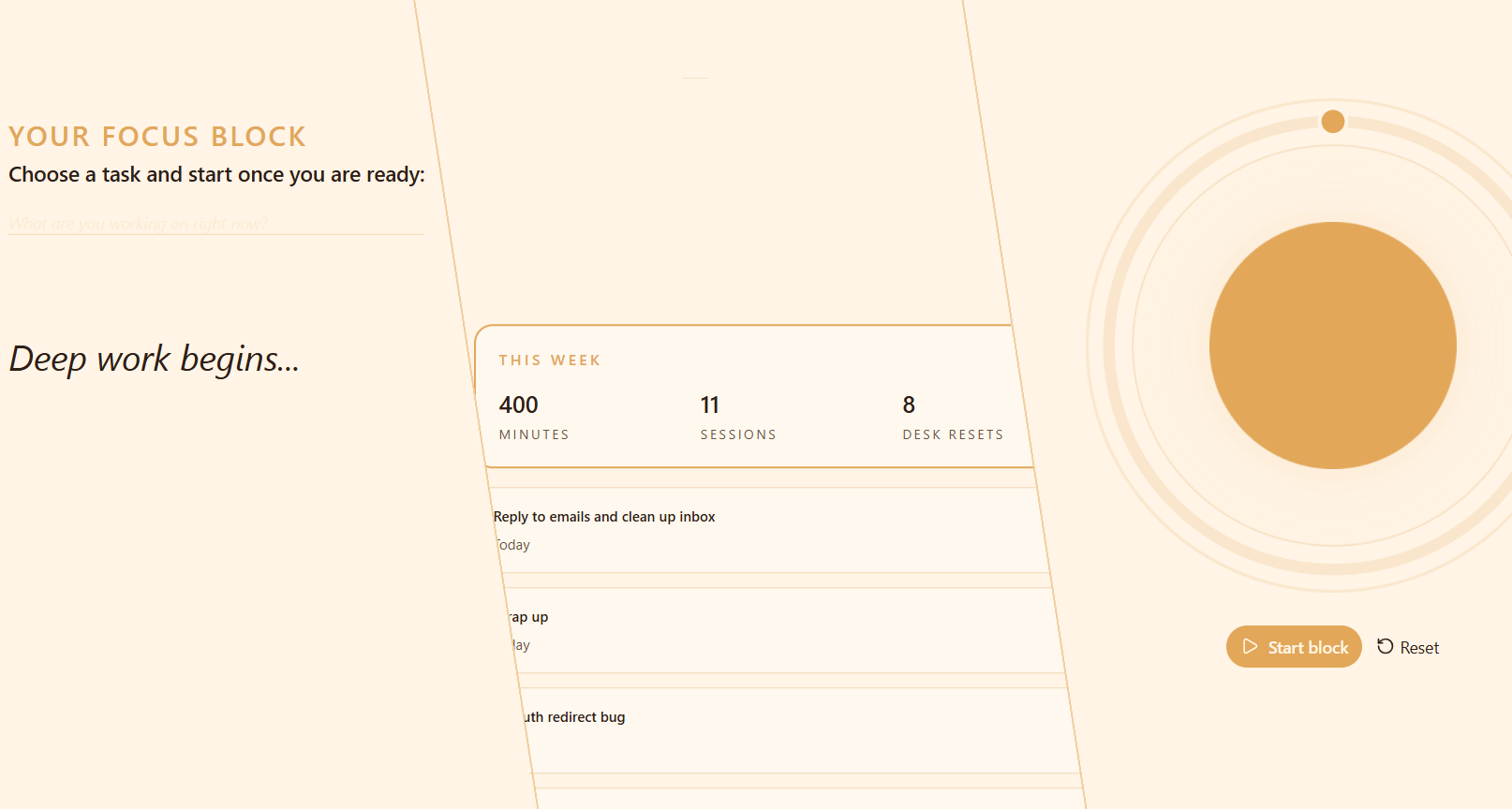 Deskstop app screenshot