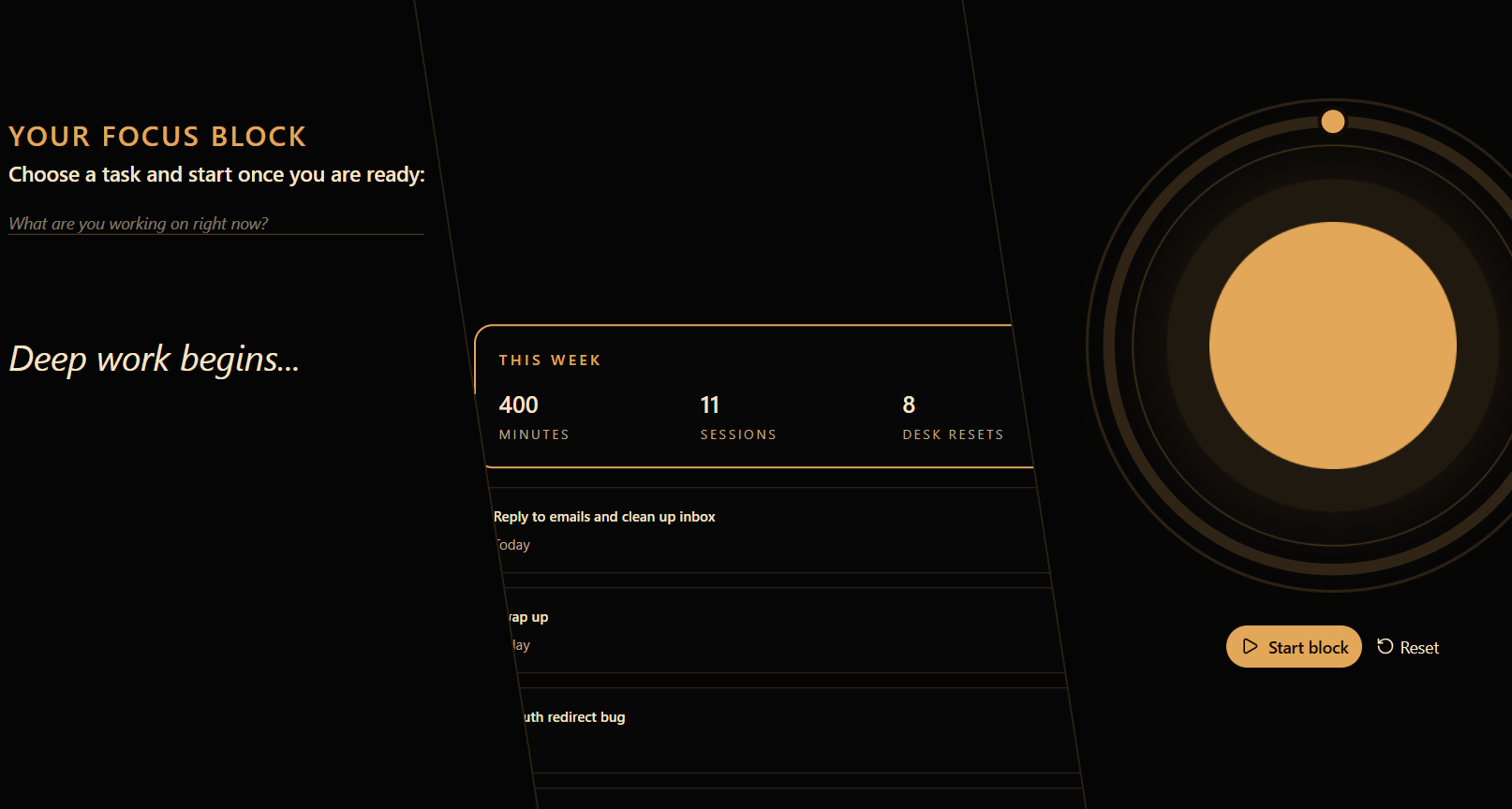 Deskstop app screenshot